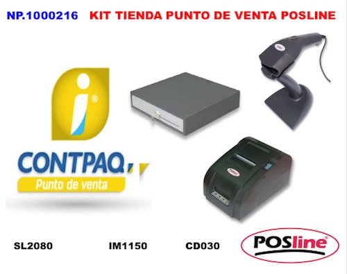 Kit Punto de Venta, posline, barware, CD030, tienda, IM1150, sL2080, 1000216, CONTPAQ